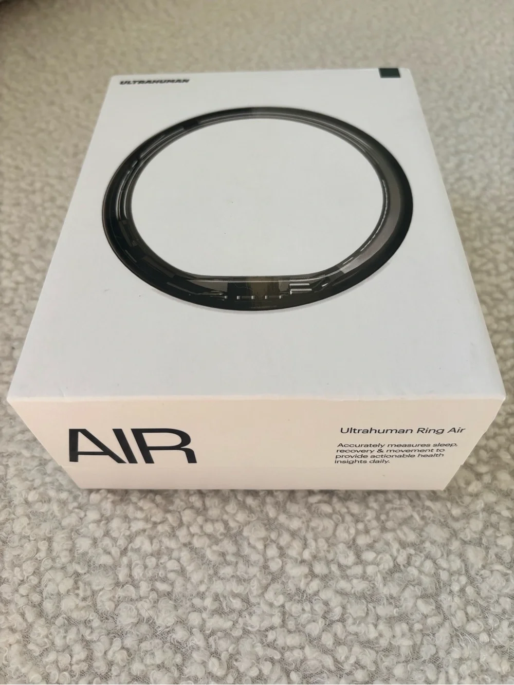 Ultrahuman Smart Ring AIR - Matte Black, Size 9